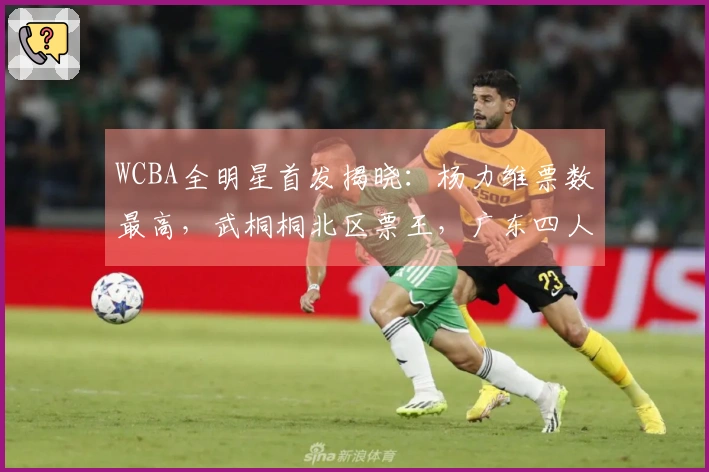 WCBA全明星首发揭晓：杨力维票数最高，武桐桐北区票王，广东四人入选